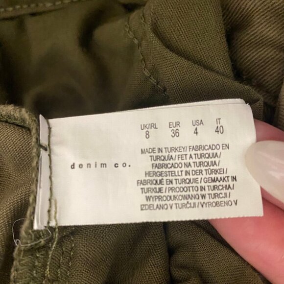 Denim Co. Olive Green Cargo Pants Women’s Size 4 (EUR 36 / UK 8) - Picture 8 of 10